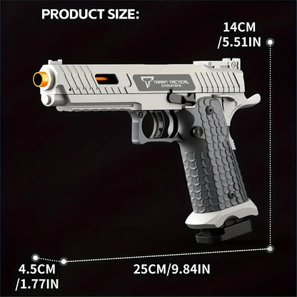 TTI 2011 Pistol Shell Throwing Continuous Firing Blowback Soft Bullet Gun Empty Hanging Birthday Gift