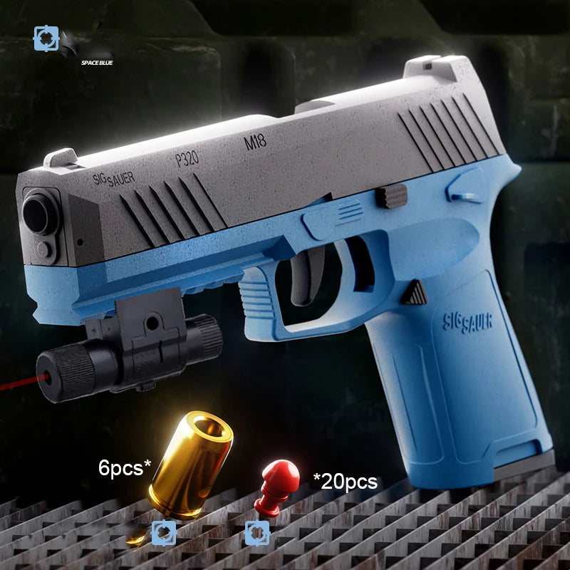 TTI 2011 Pistol Shell Throwing Continuous Firing Blowback Soft Bullet Gun Empty Hanging Birthday Gift