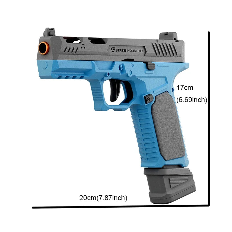 G17 Pistol Shell Throwing Continuous Firing Blowback Soft Bullet Gun Empty Hanging Birthday Gift