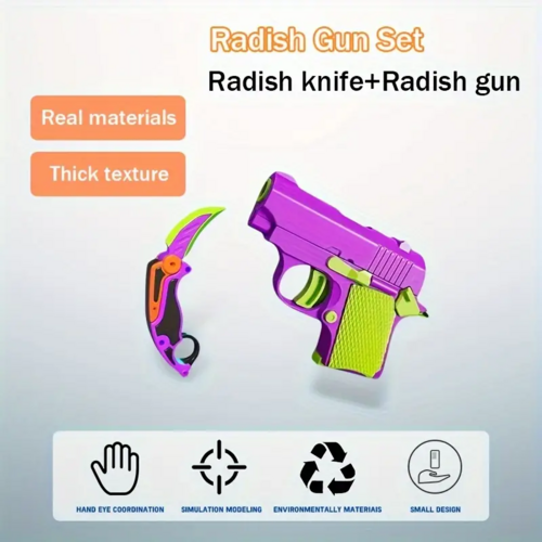 2pcs Fidget Toy Set Claw Knife mini Gun