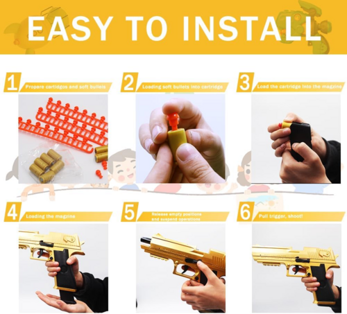Shooting Games Soft Bullets Toys Enjection Shell Toy Gun